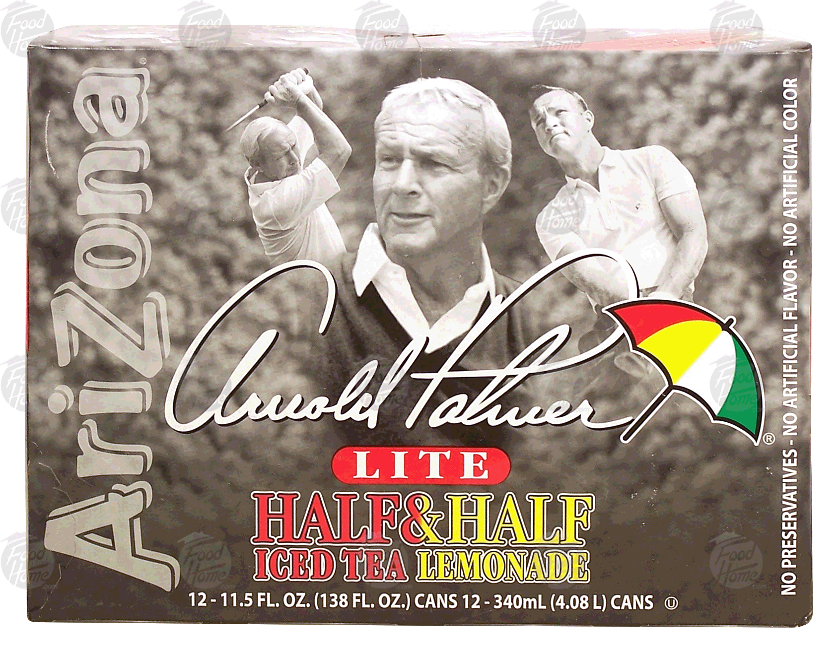 Arizona Arnold Palmer iced tea & lemonade, half & half, lite, 11.5-fl. oz. cans Full-Size Picture